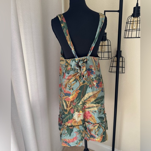 Sézane blue printed shift dress with ruffle embellishment Size 38/6 - Picture 8 of 9